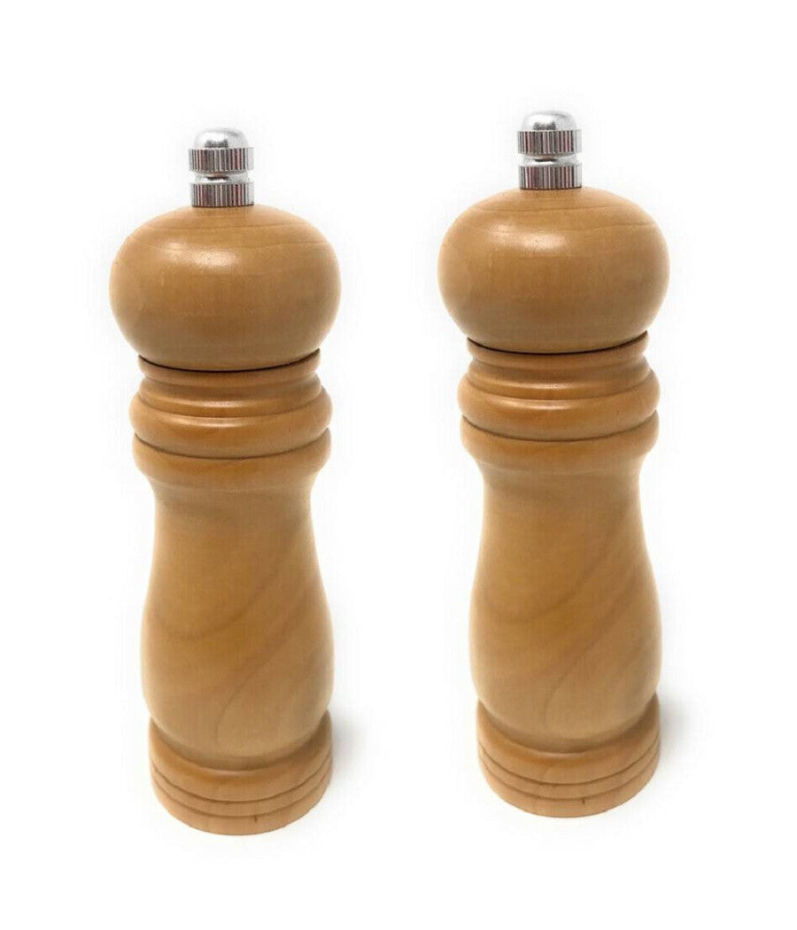 Macina Sale E Pepe In Legno 2pz Macinino Trita Spezie Macinasale Da Cucina         