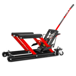 Maciste 700 - Ponte sollevatore moto cric idraulico, carico massimo 700 kg per motocicli, ATV, falciatrici, con pistone idraulico ammortizzato