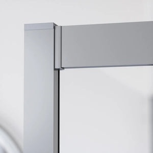 Box doccia cromato 3 lati 70x135x70cm con porta scorrevole e doppia parete fissa vetro 6mm trasparente h185cm | Madagascar