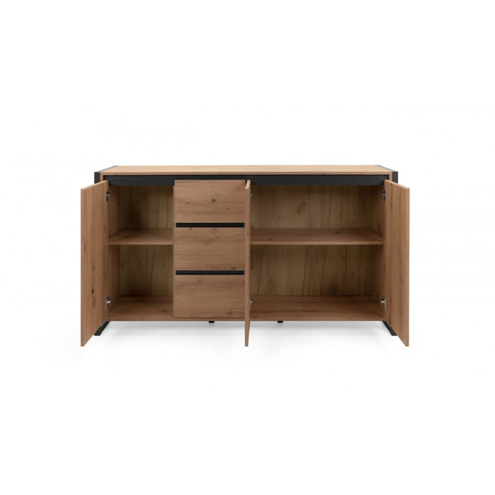 Madia 160x40x88H Denver3 colore quercia antracite