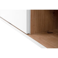 Madia 2 ante e 2 cassetti bianca con top rovere Linz01B 120x38x85H