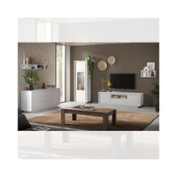 Madia 2 ante e 3 cassetti Tiki 180x40x80h colore bianco opaco