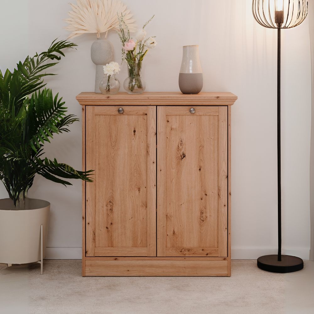 Madia 2 ante rovere anticato Timber01A 80x35x90H Il fascino del legno naturale nella tua casa