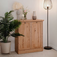 Madia 2 ante rovere anticato Timber01A 80x35x90H Il fascino del legno naturale nella tua casa