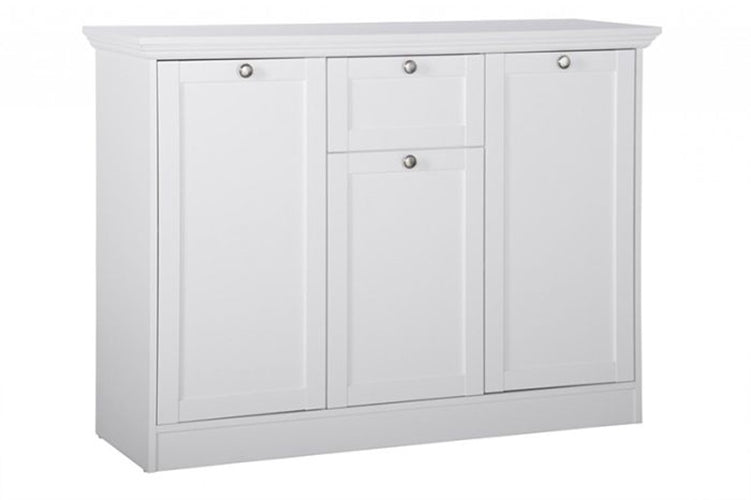 Madia, credenza con 3 ante e 1 cassetto bianca, ZFRMADLAND15