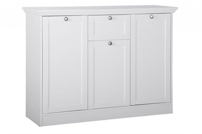Madia, credenza con 3 ante e 1 cassetto bianca, ZFRMADLAND15