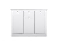 Madia, credenza con 3 ante e 1 cassetto bianca, ZFRMADLAND15