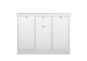 Madia, credenza con 3 ante e 1 cassetto bianca, ZFRMADLAND15