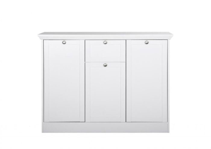 Madia, credenza con 3 ante e 1 cassetto bianca, ZFRMADLAND15