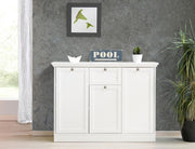 Madia, credenza con 3 ante e 1 cassetto bianca, ZFRMADLAND15