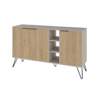 Madia 3 ante Clara 142x35,5x83h colore cashmere e Rovere