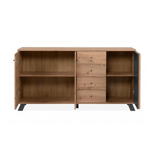 Madia 3 ante e 4 cassetti Medan51C colore rovere antracite