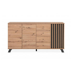 Madia 3 ante e 4 cassetti Medan51C colore rovere antracite