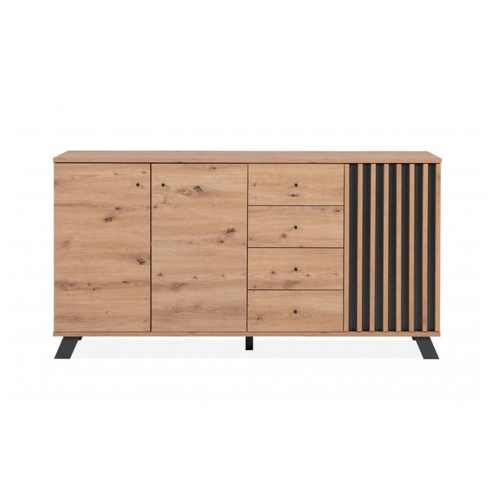 Madia 3 ante e 4 cassetti Medan51C colore rovere antracite