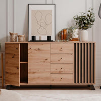 Madia 3 ante e 4 cassetti Medan51C colore rovere antracite