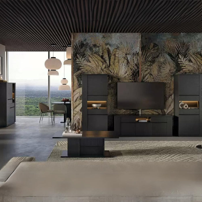 Madia 3 ante nero Alce 205x49x83h