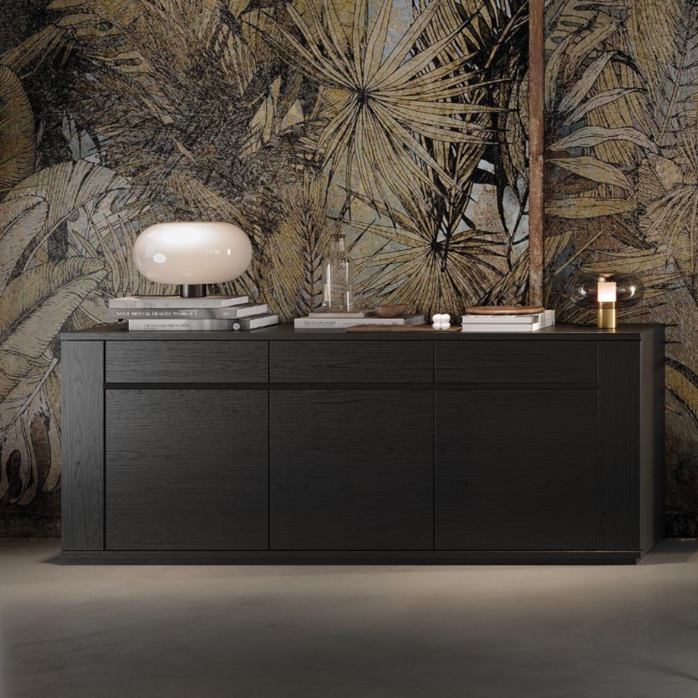 Madia 3 ante nero Alce 205x49x83h