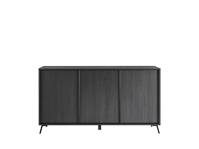 Madia moderna 3 ante in finitura Nero Frassinato, ZLCCYNEFRA3