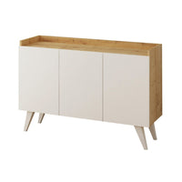 Madia 3 ante rovere e bianco Cok 120