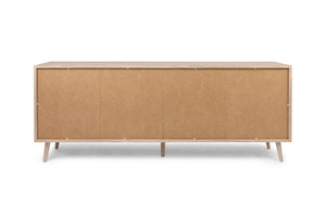 Madia Kara con 4 ante e 2 cassetti in finitura Quercia e Rafia ZFRBALI51B