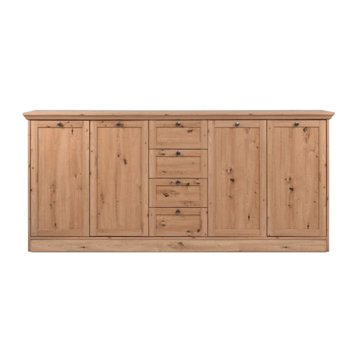 Madia 4 ante e 4 cassetti rovere anticato Timber51A 200x40x90H Il fascino del legno naturale nella tua casa