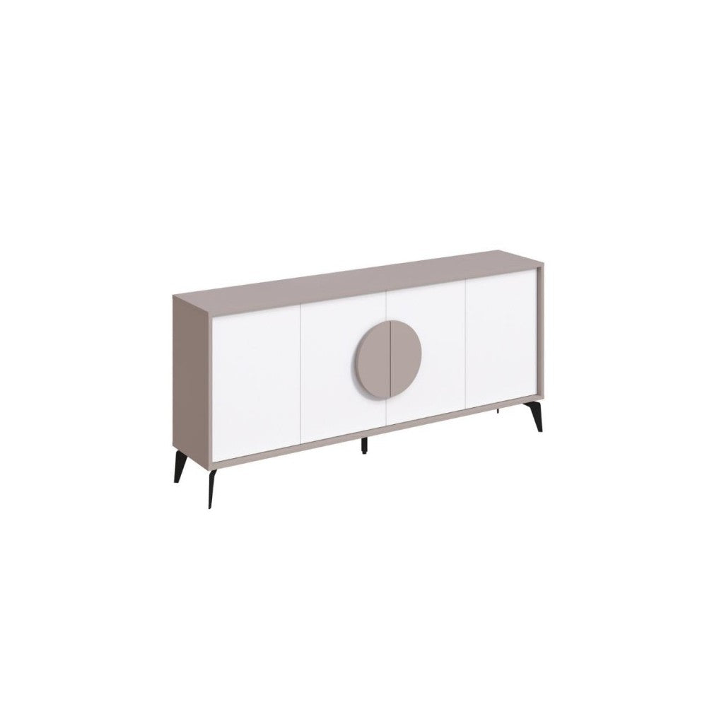 Madia 4 ante Gora180 colore bianco e tortora 180x35,6x82