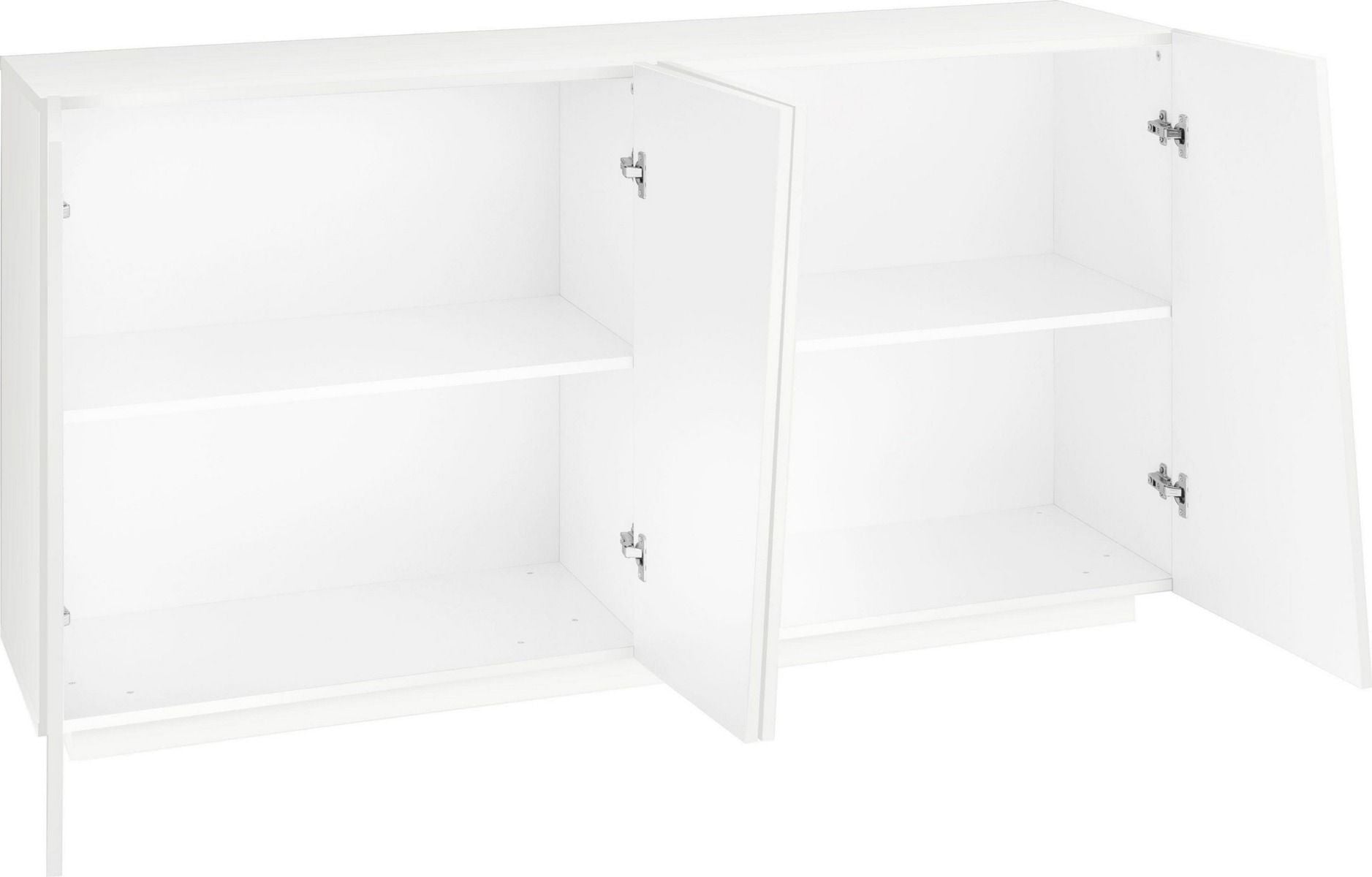 Madia credenza piccola, 4 ante bianco lucido, ZTCVG20374560