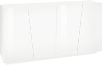 Madia credenza piccola, 4 ante bianco lucido, ZTCVG20374560