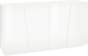 Madia credenza piccola, 4 ante bianco lucido, ZTCVG20374560