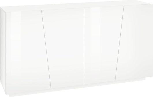 Madia credenza piccola, 4 ante bianco lucido, ZTCVG20374560