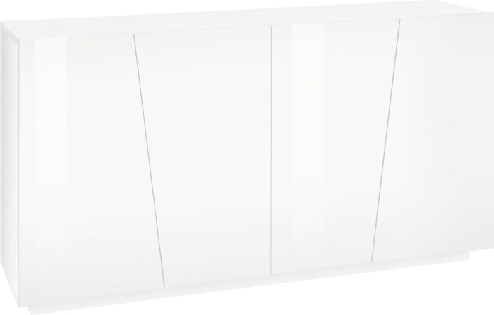 Madia credenza piccola, 4 ante bianco lucido, ZTCVG20374560
