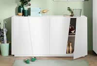 Madia credenza piccola, 4 ante bianco lucido, ZTCVG20374560