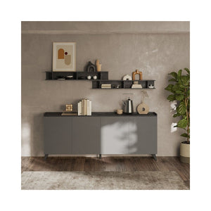 Madia 4 ante Polan 241x42x99h colore ardesia piombo