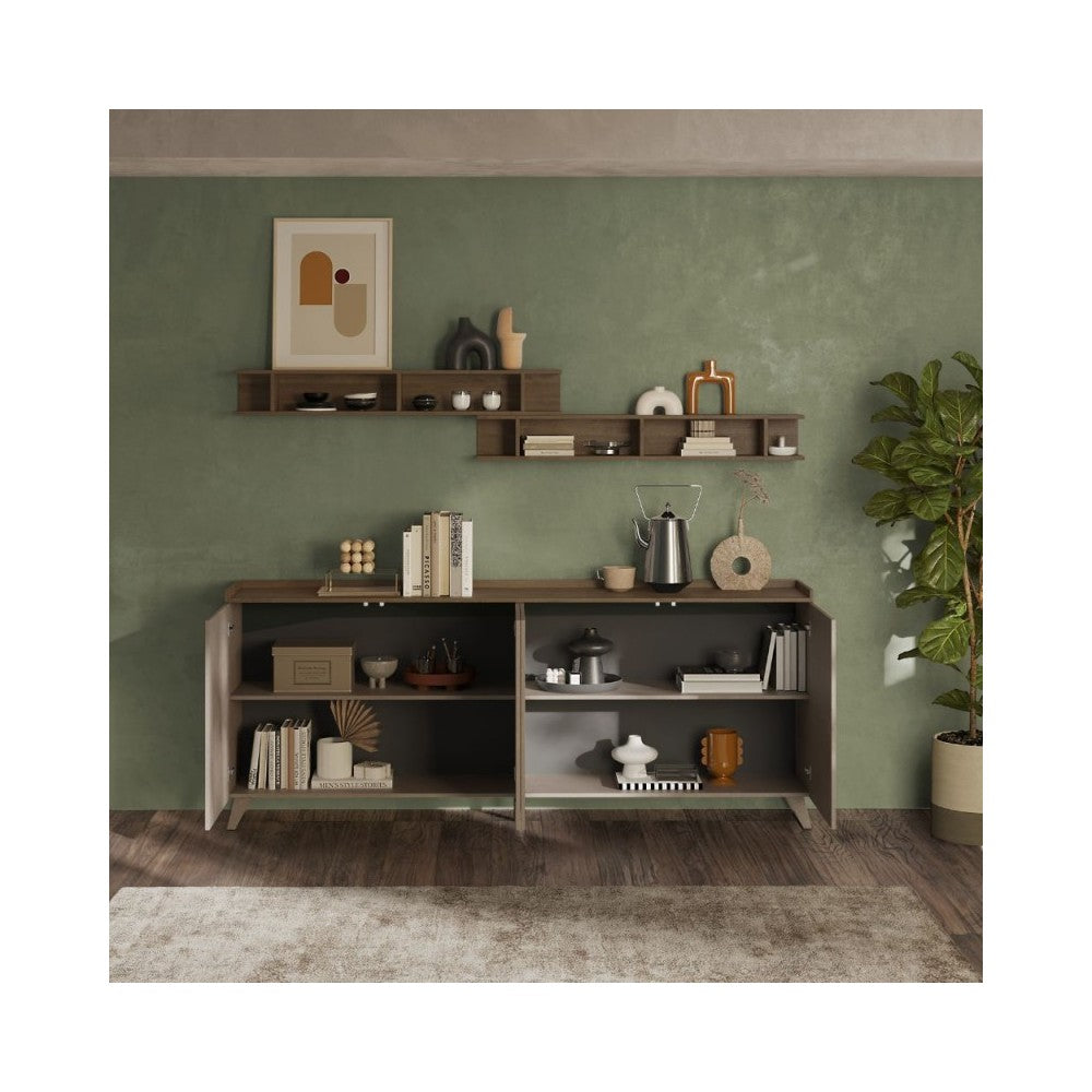 Madia 4 ante Polan 241x42x99h colore bronzo mercure