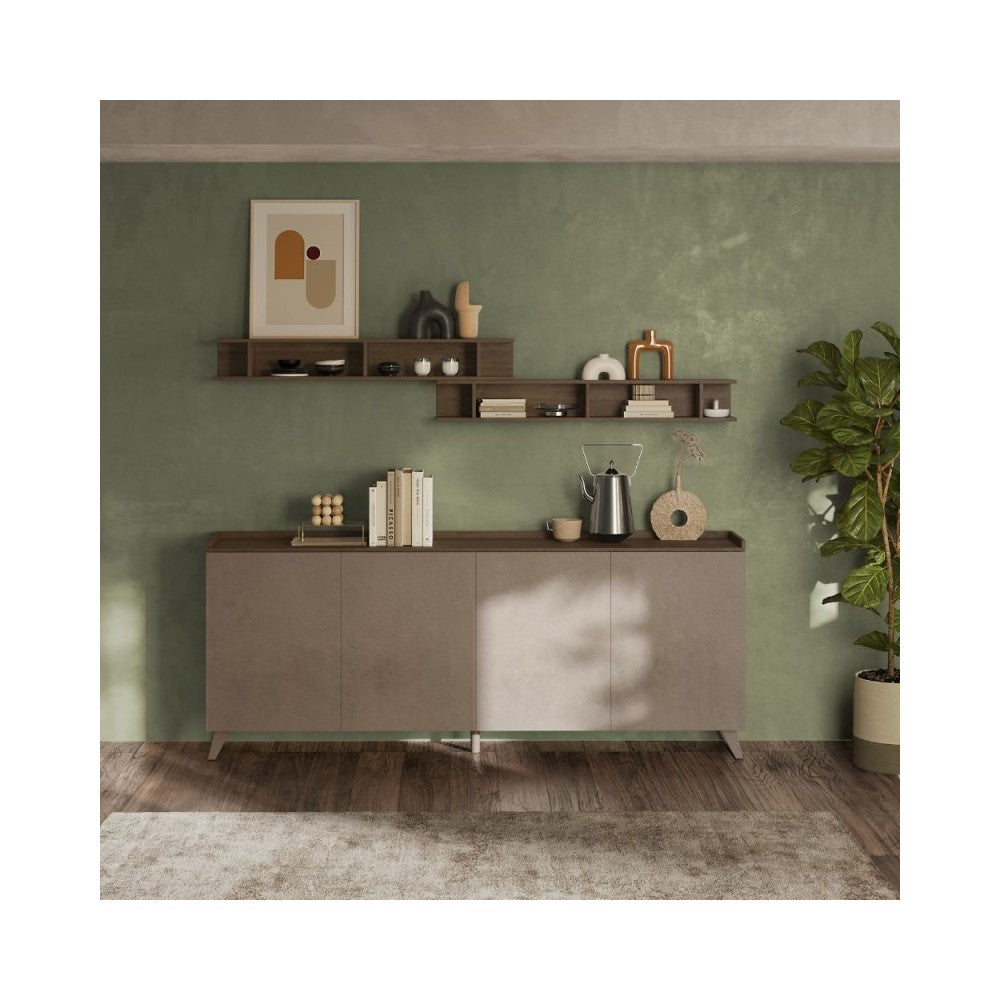 Madia 4 ante Polan 241x42x99h colore bronzo mercure