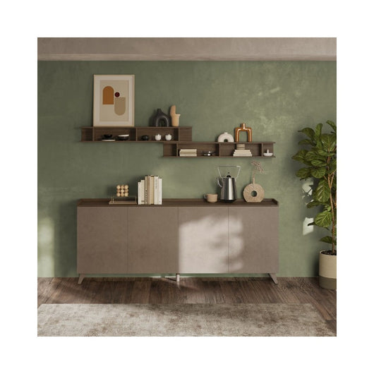 Madia 4 ante Polan 241x42x99h colore bronzo mercure