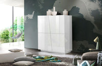 Madia credenza alta 4 ante bianco lucido, ZTCVG55956954