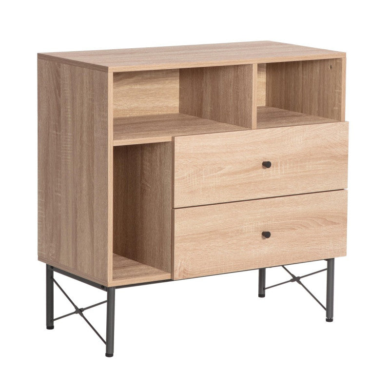 Madia Arcadia 3 Vani A Giorno E 2 Cassetti Naturale/grigio Scuro