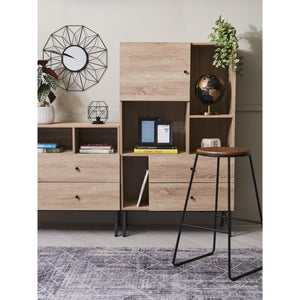 Madia Arcadia 3 Vani A Giorno E 2 Cassetti Naturale/grigio Scuro