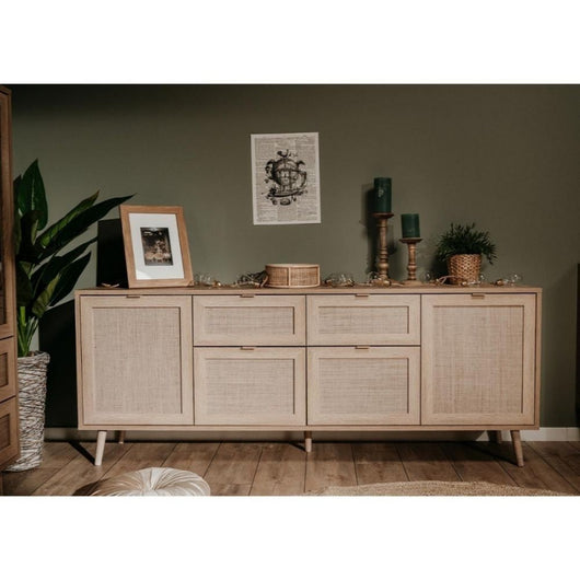 Madia Bali 51B 4 ante e due cassetti effetto vimini