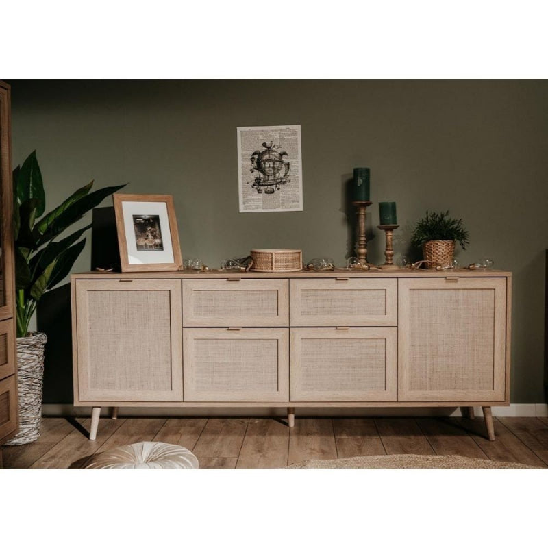 Madia Bali 51B 4 ante e due cassetti effetto vimini