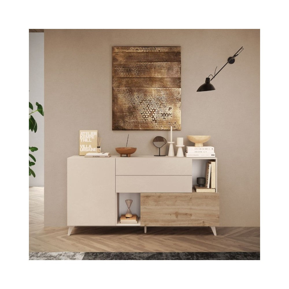 Madia Marion 180x42x94h colore cashmere e cadiz