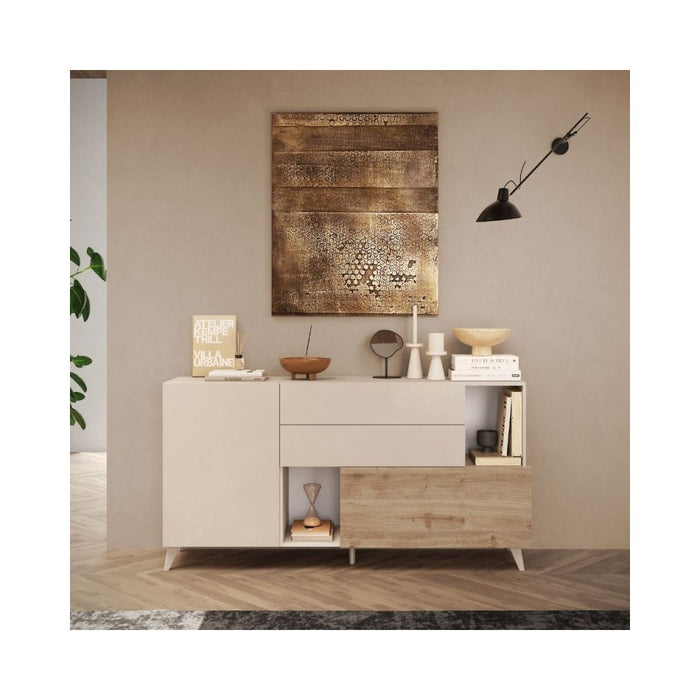 Madia Marion 180x42x94h colore cashmere e cadiz