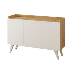 Madia Cok 3 ante rovere e bianco 120