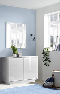 Madia moderna con 2 ante in finitura bianco lucido ZLCICEMAD2A