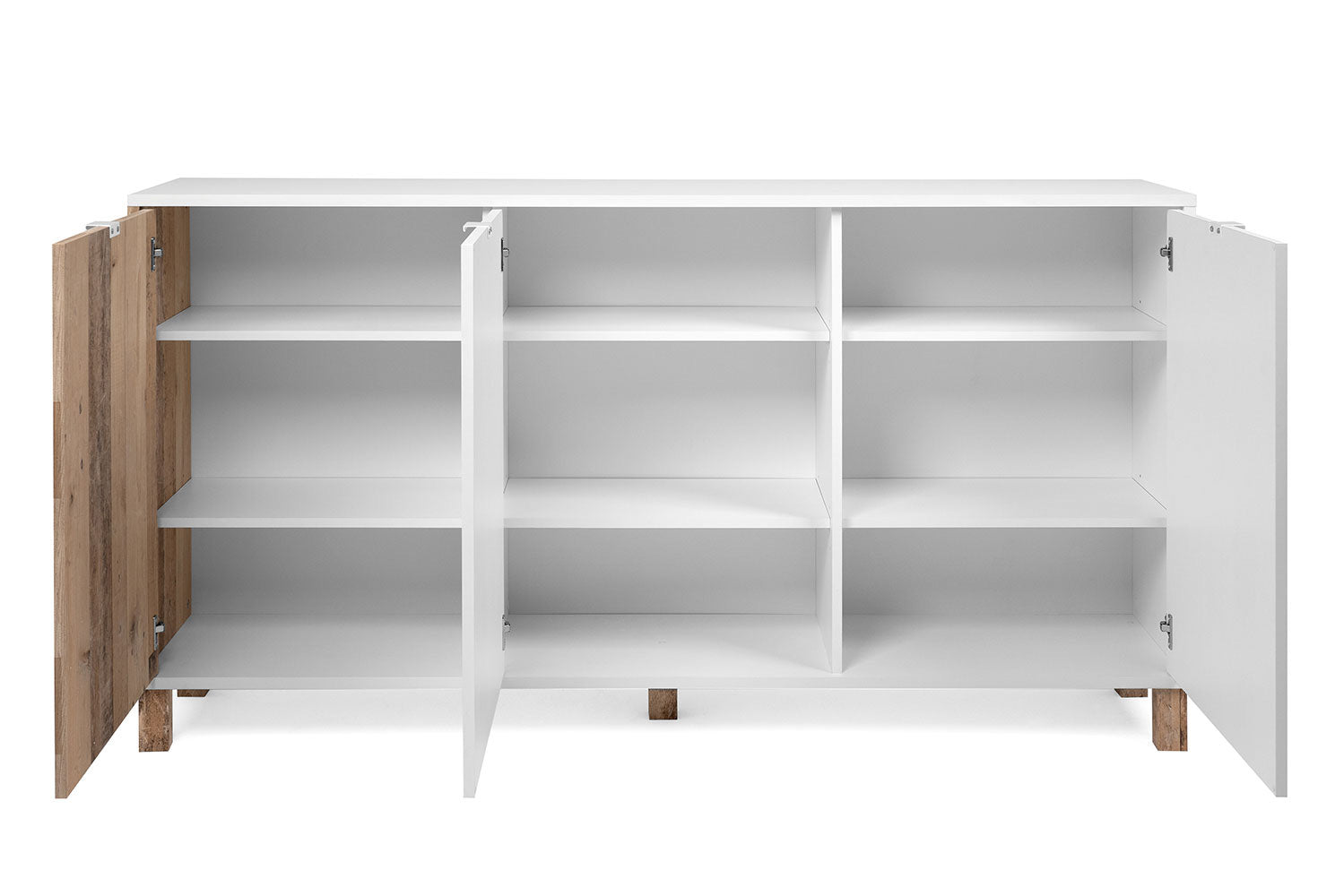 Madia Kilsbo con 3 ante Bianco opaco e Legno vecchio, ZFRMEN01B