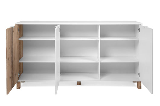 Madia Kilsbo con 3 ante Bianco opaco e Legno vecchio, ZFRMEN01B