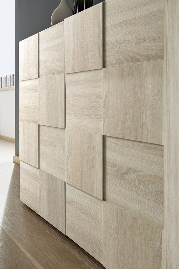 Credenza Moderna, Madia di Design, 3 ante, Rovere Samoa, ZLCMS-MD3ARS