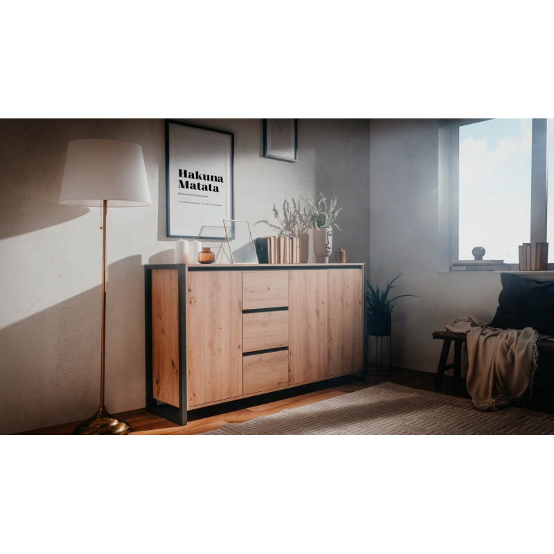 Madia Denver 3 160x40x88H quercia antracite