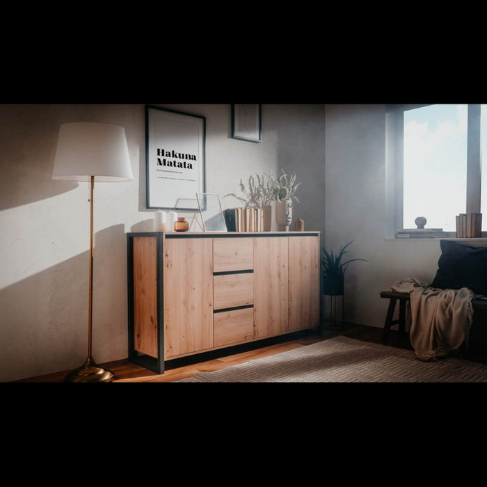 Madia Denver 3 160x40x88H quercia antracite